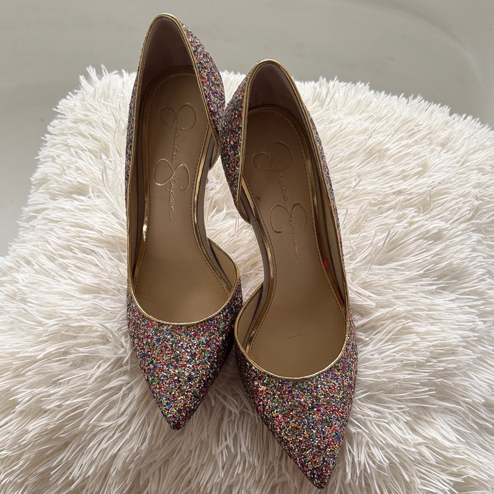 Jessica Simpson Sparkling Multicolor Heels